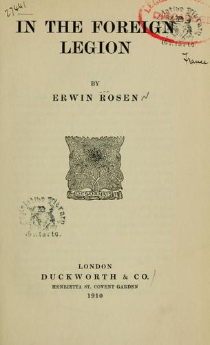 Cover for In the Foreign Legion