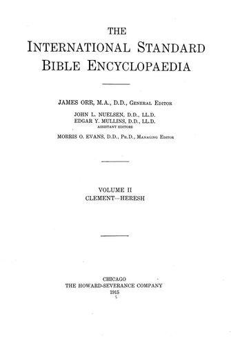 Cover for The International standard Bible encyclopedia.