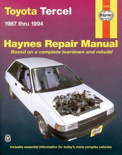 Cover for Toyota Tercel automotive repair manual