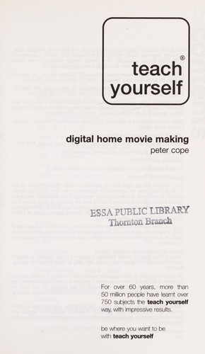 Cover for Digital home movie making