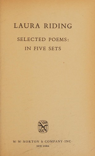 Cover for Selected poems: in five sets