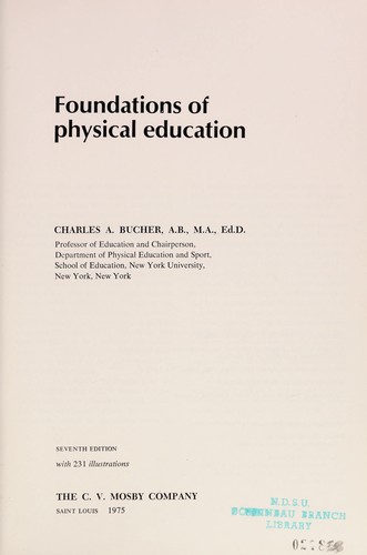 Cover for Foundations of physical education