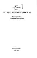 Cover for Norsk setningsform