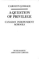 Cover for A question of privilege