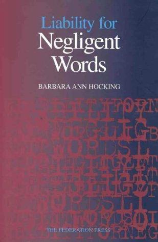 Cover for Liability for negligent words