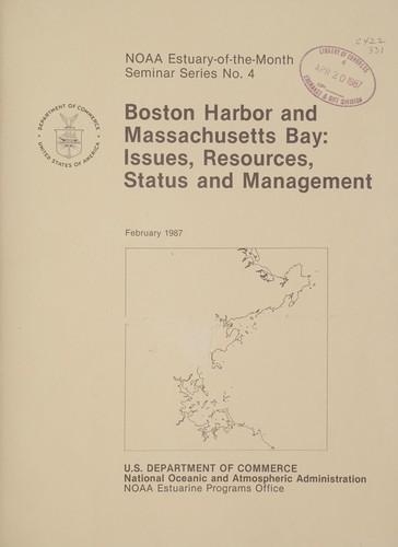 Cover for Boston Harbor and Massachusetts Bay