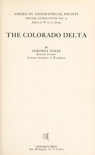 Cover for The Colorado delta