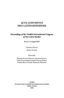 Cover for Acta Conventus Neo-latini Bonnensis