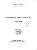 Cover for The Djaru language of Kimberley, Western Australia