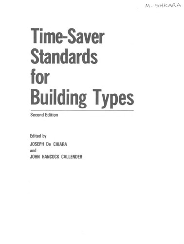 Cover for Time-saver standards for building types
