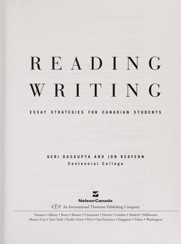 Cover for Reading writing