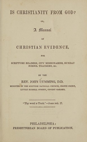 Cover for Is Christianity from God?