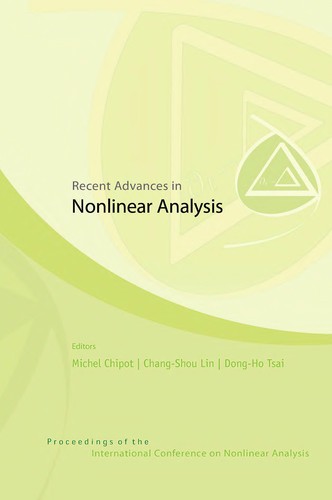 Cover for Recent advances in nonlinear analysis