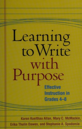 Cover for Learning to write with purpose