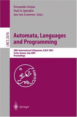 Cover for Automata, Languages and Programming