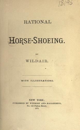 Cover for Rational horse-shoeing.