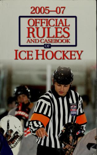 Cover for The official rules and casebook of ice hockey