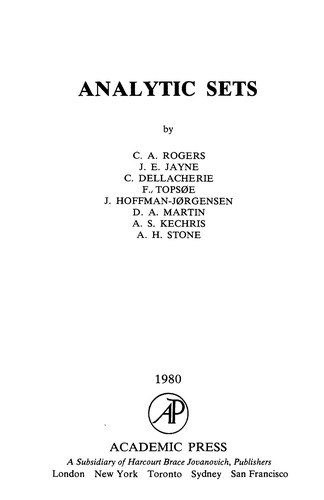Cover for Analytic sets