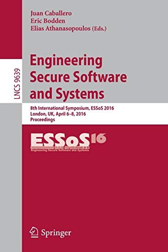 Cover for Engineering Secure Software and Systems