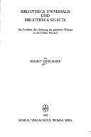 Cover for Bibliotheca universalis und Bibliotheca selecta