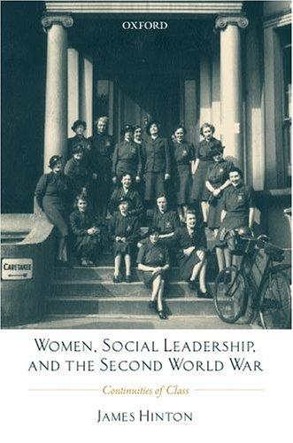 Cover for Women, Social Leadership, and the Second World War
