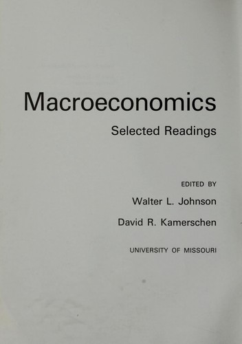 Cover for Macroeconomics