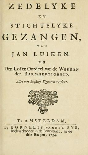 Cover for Zedelyke en stichtelyke gezangen