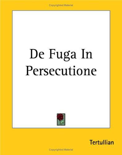 Cover for De Fuga In Persecutione