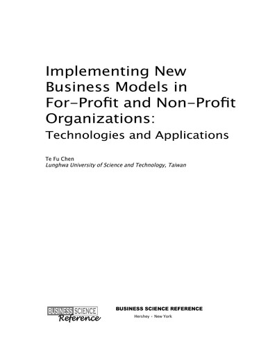 Cover for Implementing new business models in for-profit and non-profit organizations