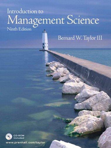 Cover for Introduction to Management Science with Student CD (9th Edition)