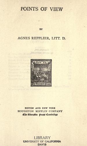 Cover for Points of view