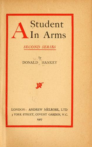 Cover for A student in arms.