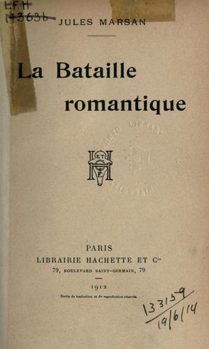Cover for bataille romantique.