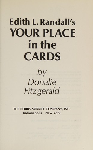 Cover for Edith L. Randall's Your place in the cards