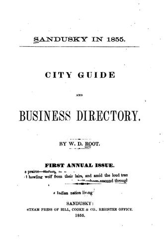 Cover for Sandusky in 1855: City Guide and Business Directory