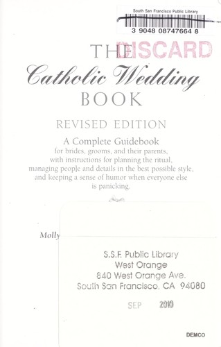Cover for The Catholic wedding book
