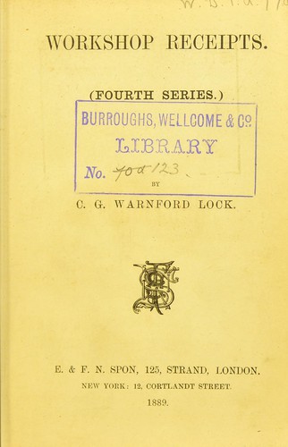 Cover for Workshop receipts