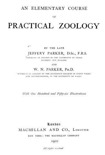 Cover for An elementary course of practical zoology