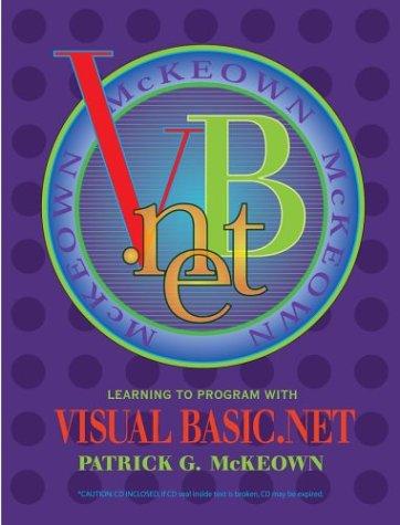 Cover for Learning to Program with VISUAL BASIC.Net