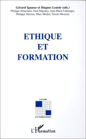 Cover for Ethique et formation