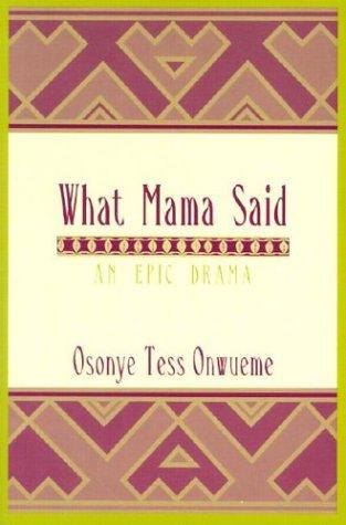 Cover for What mama said