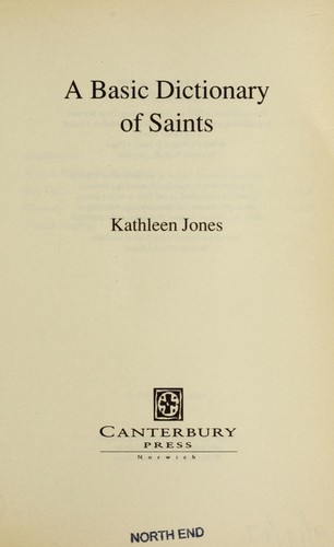 Cover for A basic dictionary of saints