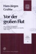 Cover for Vor der grossen Flut