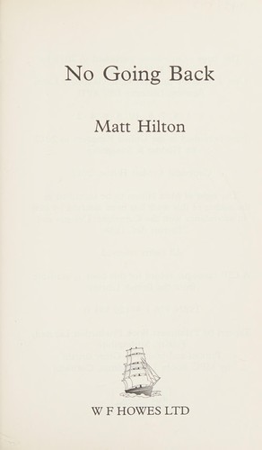 Cover for No Going Back