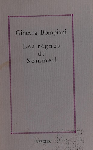 Cover for Les règnes du sommeil