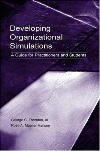 Cover for Developing Organizational Simulations