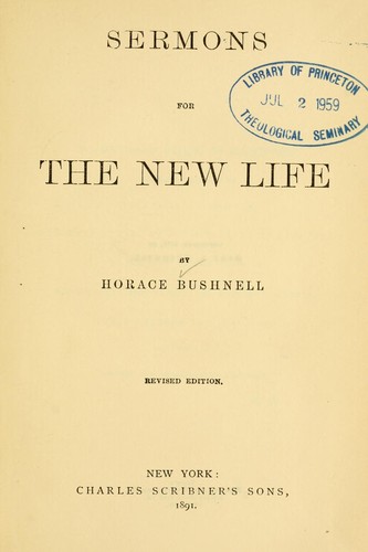 Cover for Sermons for the new life