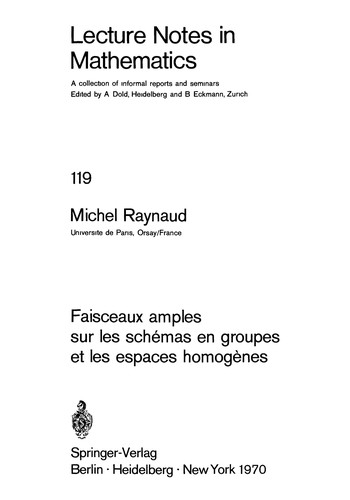 Cover for Faisceaux amples sur les schémas en groupes et les espaces homogènes.