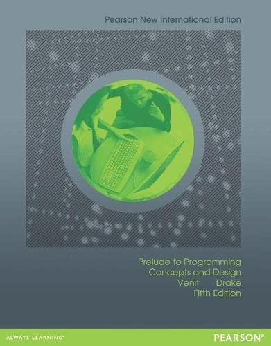 Cover for Prelude to Programming : Pearson New International Edition