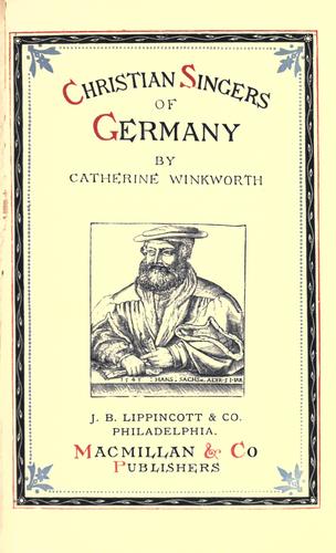 Cover for Christian singers of Germany